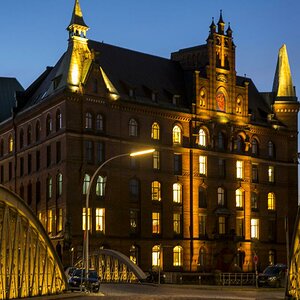 Abends in der Speicherstadt Hamburg