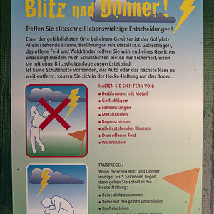 Schild Gewitter