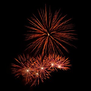 Beginn des Feuerwerks