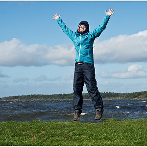 #1 – Freudensprung an der Schlei (Selbstportrait 2019)