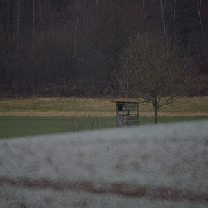 Felder mit Raureif