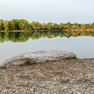 Stein, See, Bäume