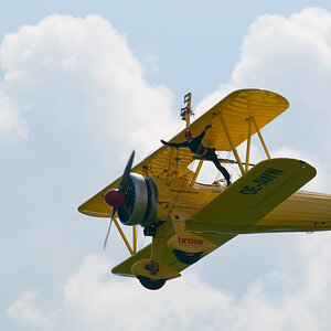 Augsburg Airshow, Peggy Krainz mit Lady Wingwalking