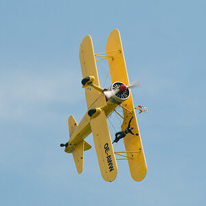 Augsburg Airshow, Peggy Krainz mit Lady Wingwalking