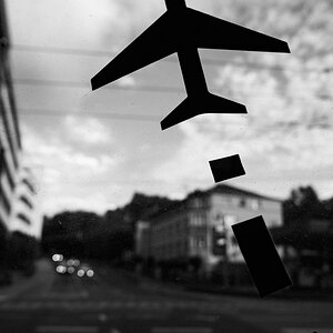 Flugzeug aus Bus