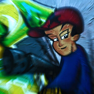 Pfarrwiesen   Graffiti der Junge