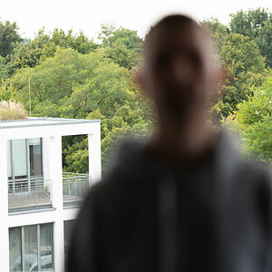 Selbstportrait mit automatischen Messfeldern
