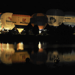 Ballonglühen am Aasee  /  2009 08 29 22 22 13 1