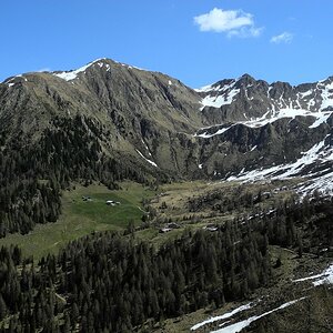 Wanderweg Hirzer Seilbahn Bergstation zur Mahdalm