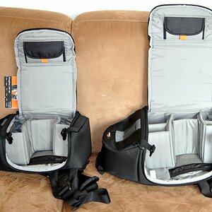 Lowepro Slingshot 100 neben Slingshot 200