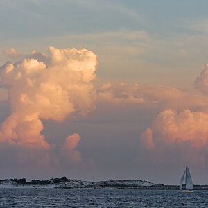 Wolken über shell island