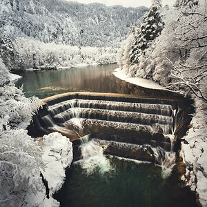 Lechfall in Winter