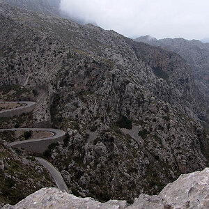 Straße nach Sa Calobra auf Mallorca