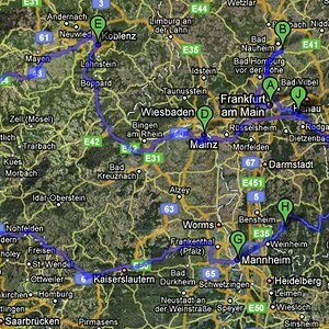 route rhein main