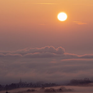 Sonnenaufgang über Walluf am Rhein