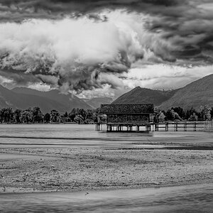 Chiemsee mit Wolken