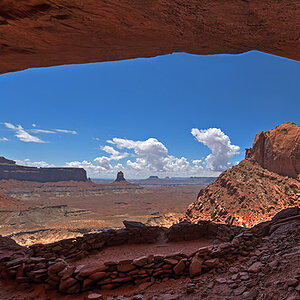 False Kiva HDR-Panorama aus 2 HDR-Bildern, die jeweils aus 4 Einzelbildern bestanden, zusammengesetzt.