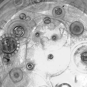 Armbanduhr hinten Detail 10 Monochrom