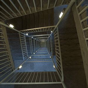 ne eckige Drehtreppe 1k