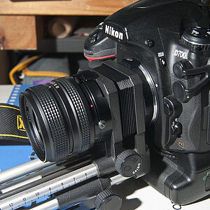 D700 mit Balgen und 105er Objektivkopf