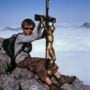 Mein Sohn auf dem Watzmann