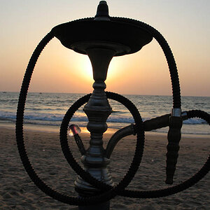 Sisha and sunset (Goa)
