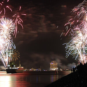 Feuerwerk zur Taufe der Aida Bella 1