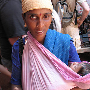 Indian mother with baby (Anjuna)