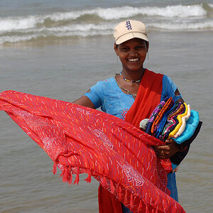 Seller on Candolim Beach (Goa)