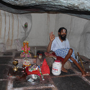 Ascetic in his cave (Hampi)