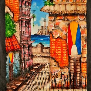 Oelbild der Strassenmaler