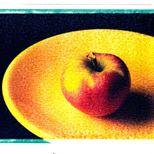 Apfel auf Teller