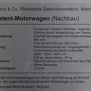 Benz Patent Daten 1k
