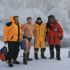 Posieren mit Chyskhan bei -52 Grad