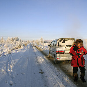 Auf der Fahrt nach Oymyakon