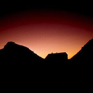 Sonnenaufgang Britaniahütte Januar 1990