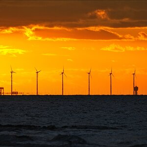 Gegenlicht Windräder