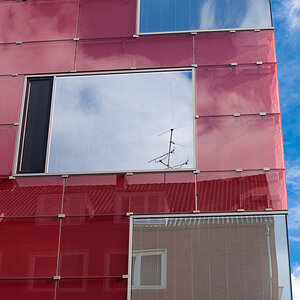Fassade neues Funkhaus Radio Bremen, Spiegelungen