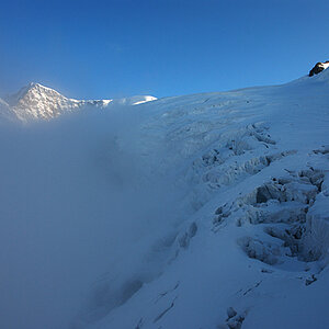 Erleuchtetes Ziel, Lyskam, Walliser Alpen. Italien
www.bergsinn.de
