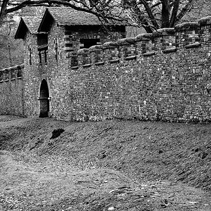 Die Saalburg im Taunus an einem regnerischen Dezembernachmittag