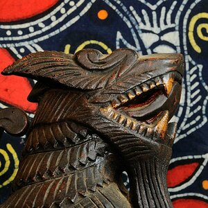 Drache [Kopf (1)] - Myanmar, Holz, handgeschnitzt - ca. 17. Jahrhundert
