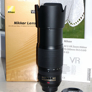 Mein neu geliefertes 70-300 VR-Nikkor.