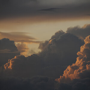 Wolken im Abendlicht