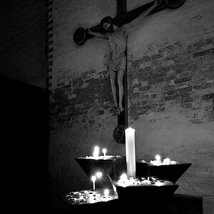 Jesus im Licht bw