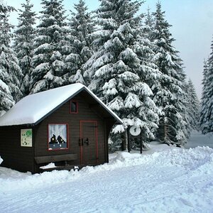 Rossbachhütte nahe des Pumpspeicherwerkes Markersbach