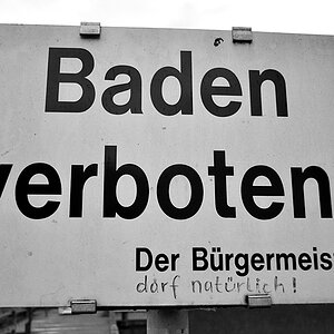 Baden verboten