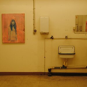 In einer Ausstellung