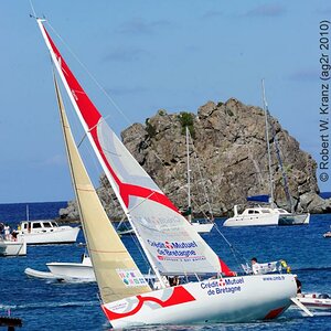 Ankunft der Teilnehmer der Transat AG2R Regatta 2010 in St. Barth