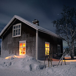Solberget by night