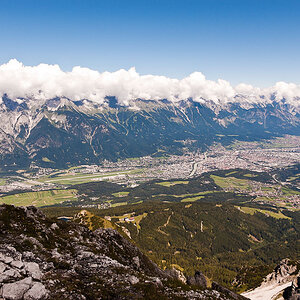 Ausblick von der Nockspitze auf Innsbruck